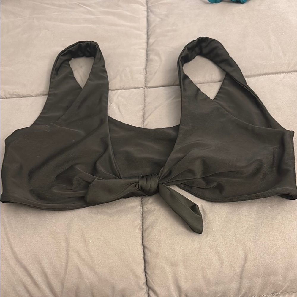 Women's Black Tie-Front Top